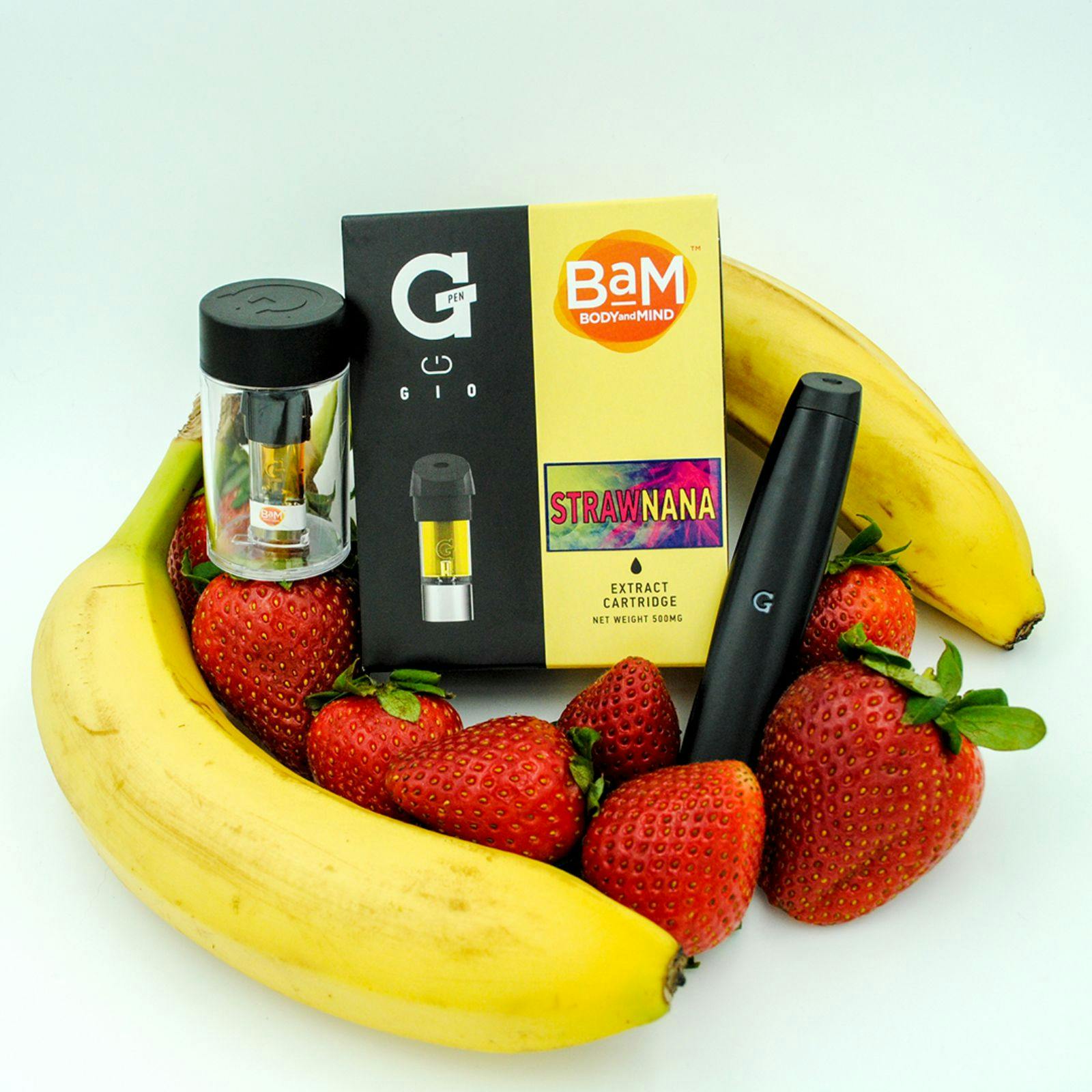 BaM Body and Mind BaM STRAWNANA Distillate G Pen Gio Cartridge