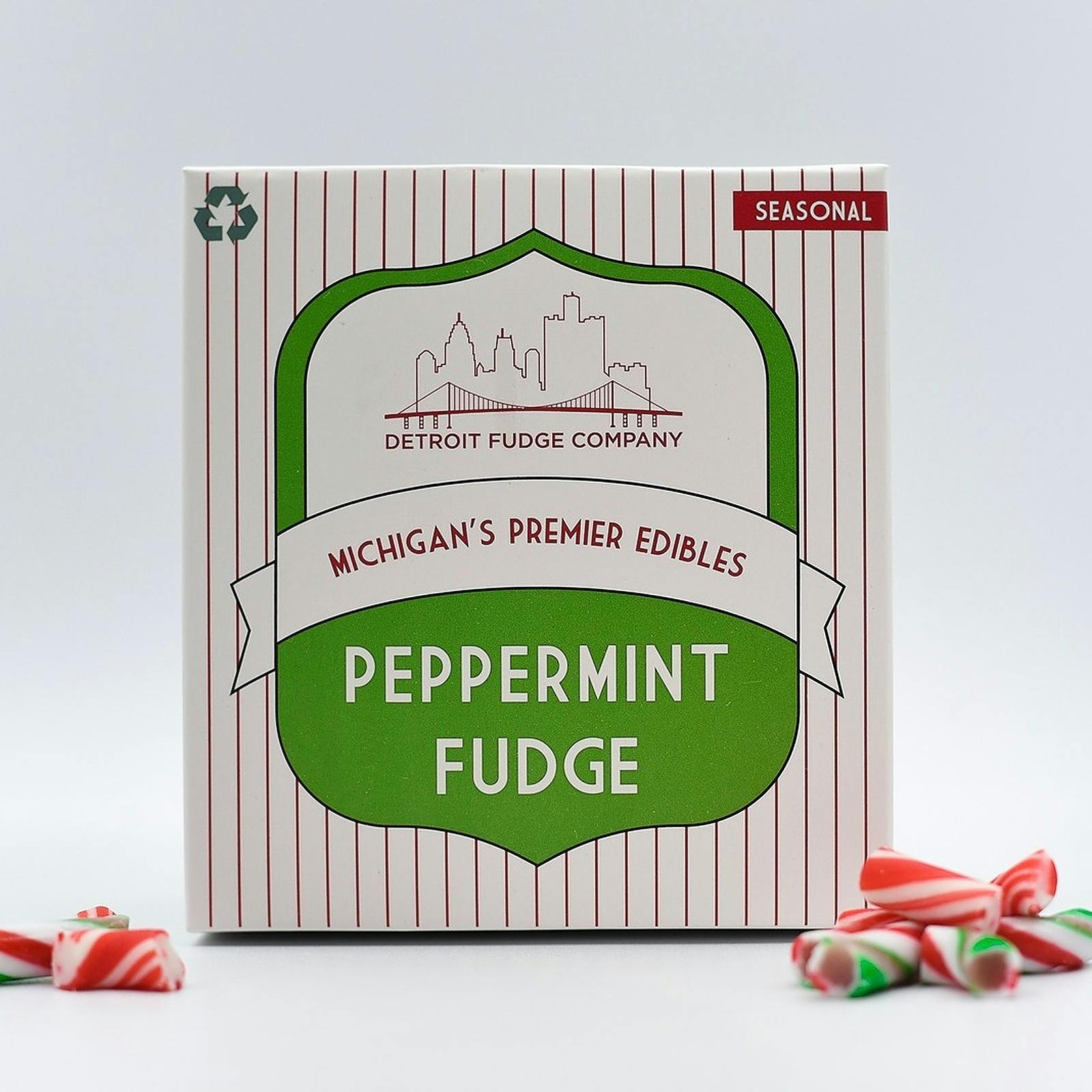 Detroit Edibles Peppermint Fudge Seasonal 100mg Leafly