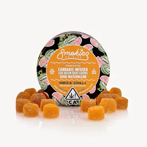 Photo of Sour Watermelon Indica 100mg THC Live Resin Fruit Chews - California