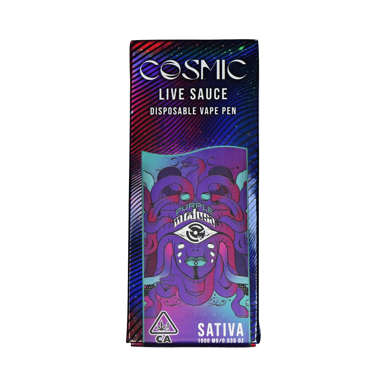 Cosmic Concentrates Purple Medusa Live Sauce Disposable Vape Pen