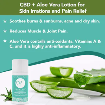 Photo of 1000mg CBD/Aloe Lotion | 0% THC | Unscented | Powerful Healing with Aloe, Rosemary & Coconut
