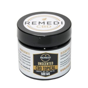 Photo of Remedi CBD Topical Cream - 500mg - Unscented