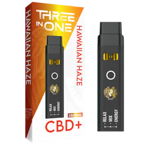 Photo of CBD+ THREE-IN-ONE DISPOSABLE VAPE: HAWAIIAN HAZE (2500 MG)
