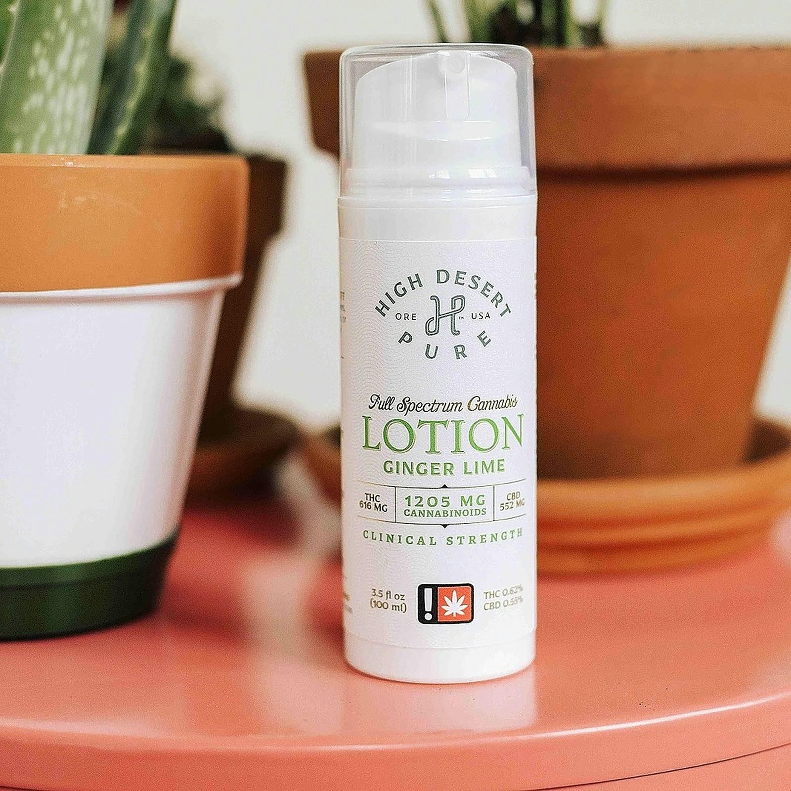 High Desert Pure Lotion Clinical Strength Ginger Lime (1000 mg) Leafly