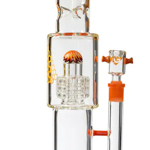 Photo of 16" Straight Tube Bong w/ Dual Matrix Perc, by Diamond Glass