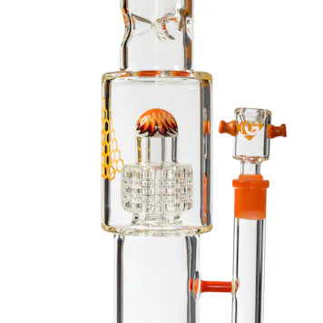 Photo of 16" Straight Tube Bong w/ Dual Matrix Perc, by Diamond Glass