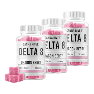 Photo of Only $17.99Ea | 3 Bag Sampler of 3 Bag Sampler of Dragon Berries DELTA 8 Gummies by Canna River