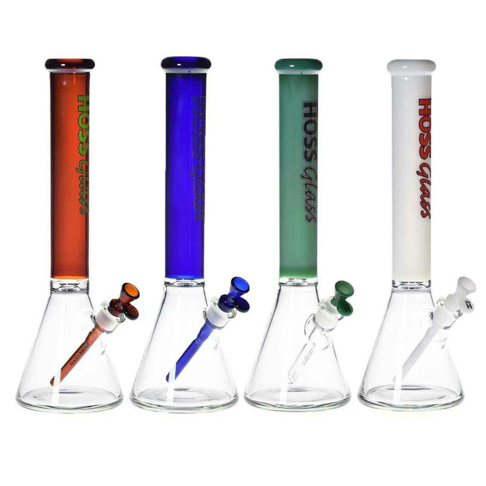 Utopia Glass Hoss Glass 18 Inch Colored Top Thick Beaker Bong with