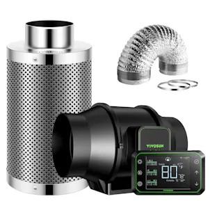 Photo of VIVOSUN 6-Inch 405 CFM AeroZesh Smart Inline Duct Fan Kit with GrowHub E42A