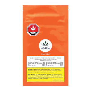 Photo of Wana Sour Gummies Blood Orange 20:1 Hybrid (10-pk)