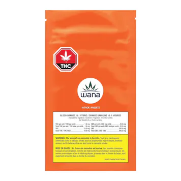 Photo of Wana Sour Gummies Blood Orange 20:1 Hybrid (10-pk)