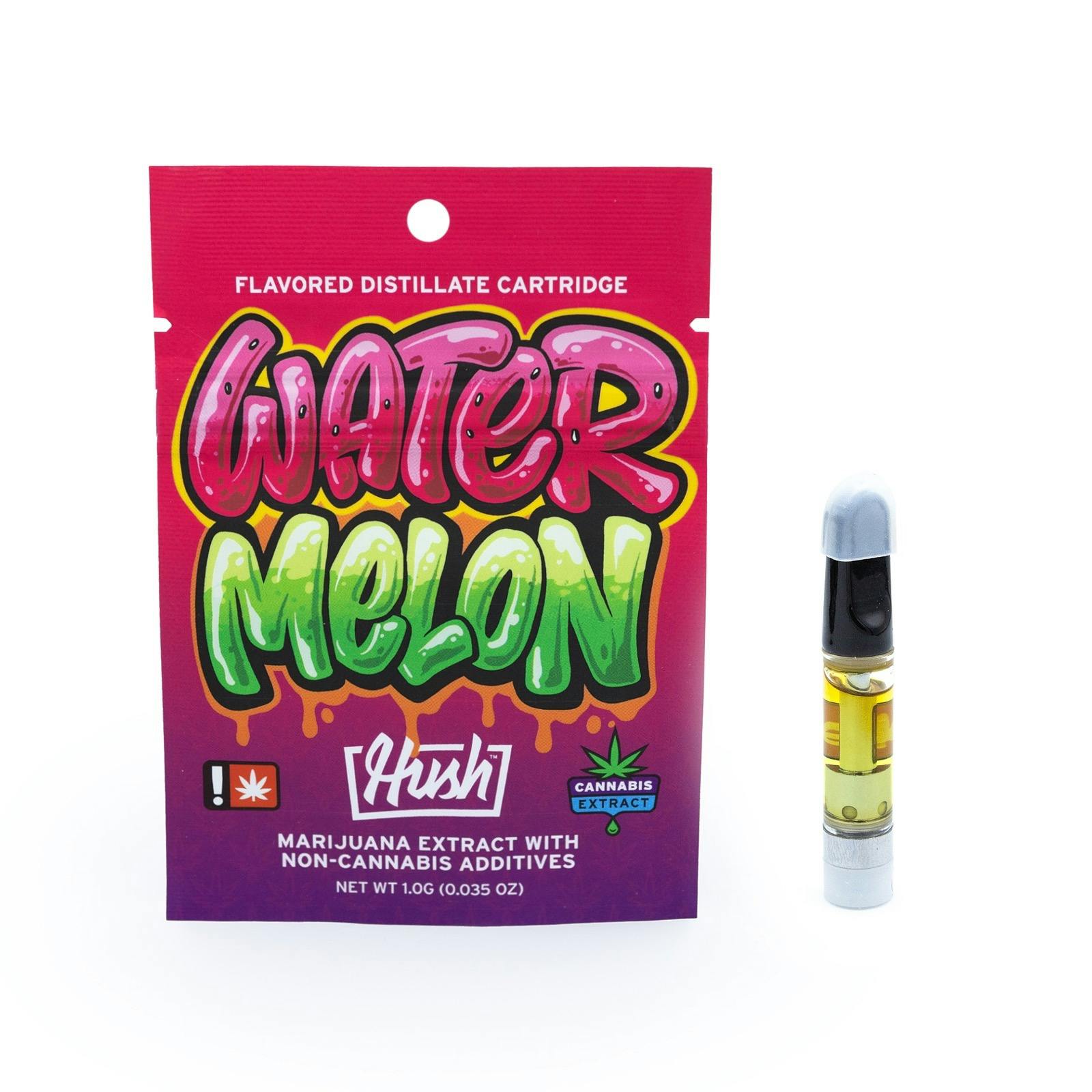 HUSH Watermelon Flavored Distillate Vape Cartridge 1g Leafly