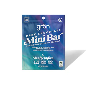 Photo of 1:1 Dark Chocolate Mini Bar - CBN/THC - Sleepy Indica