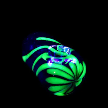 Photo of "Illuminati Egg" Glass Spoon Pipe- Dark Slime