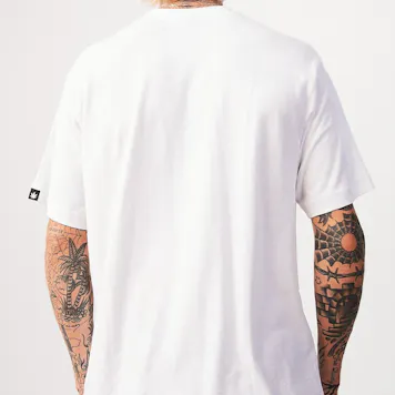 Photo of Afends Mens Classic - THC Essential - Hemp Retro T-Shirt - White