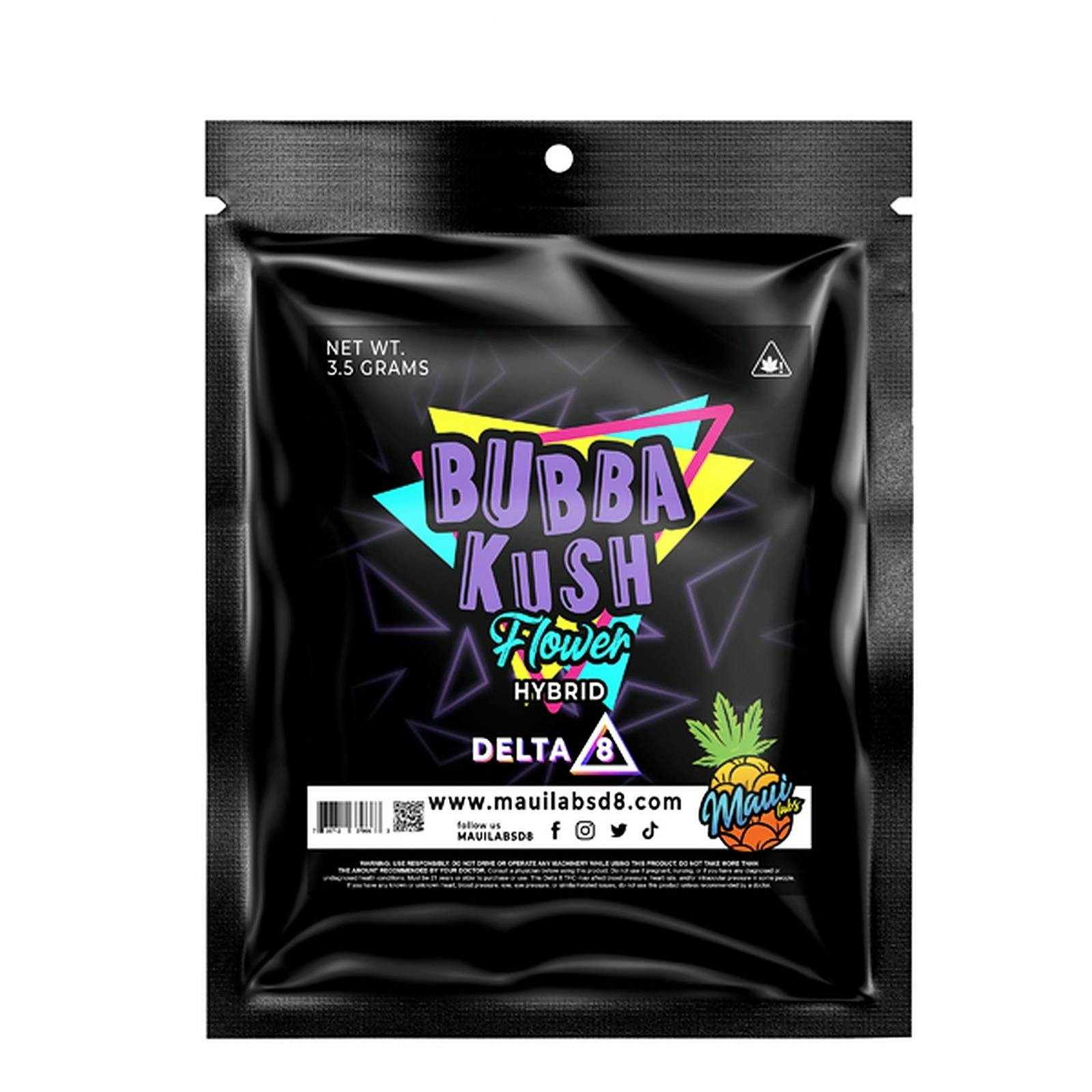 Maui Labs Delta 8 Maui Labs Delta 8 Flower BUBBA KUSH 3.5gram Leafly