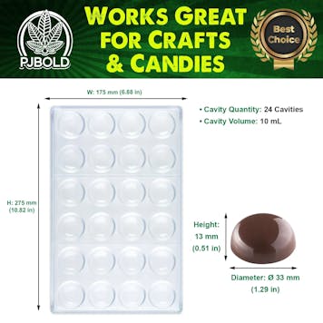 Photo of 10mL Half Dome Mold, 24 Cavity, Polycarbonate P1011