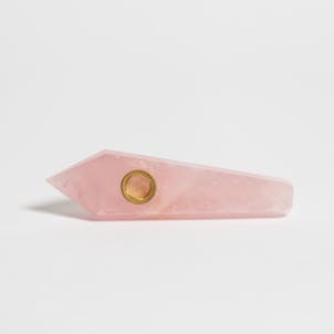 Photo of Natural Rose Quartz Gemstone Pipe