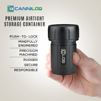 Photo of Premium Smell Proof Aluminum Stash Jar - Black 120ml, Model T120B