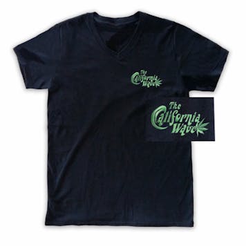 Photo of CALIFORNIA WAVE EMBROIDERED, UNISEX V NECK TEE
