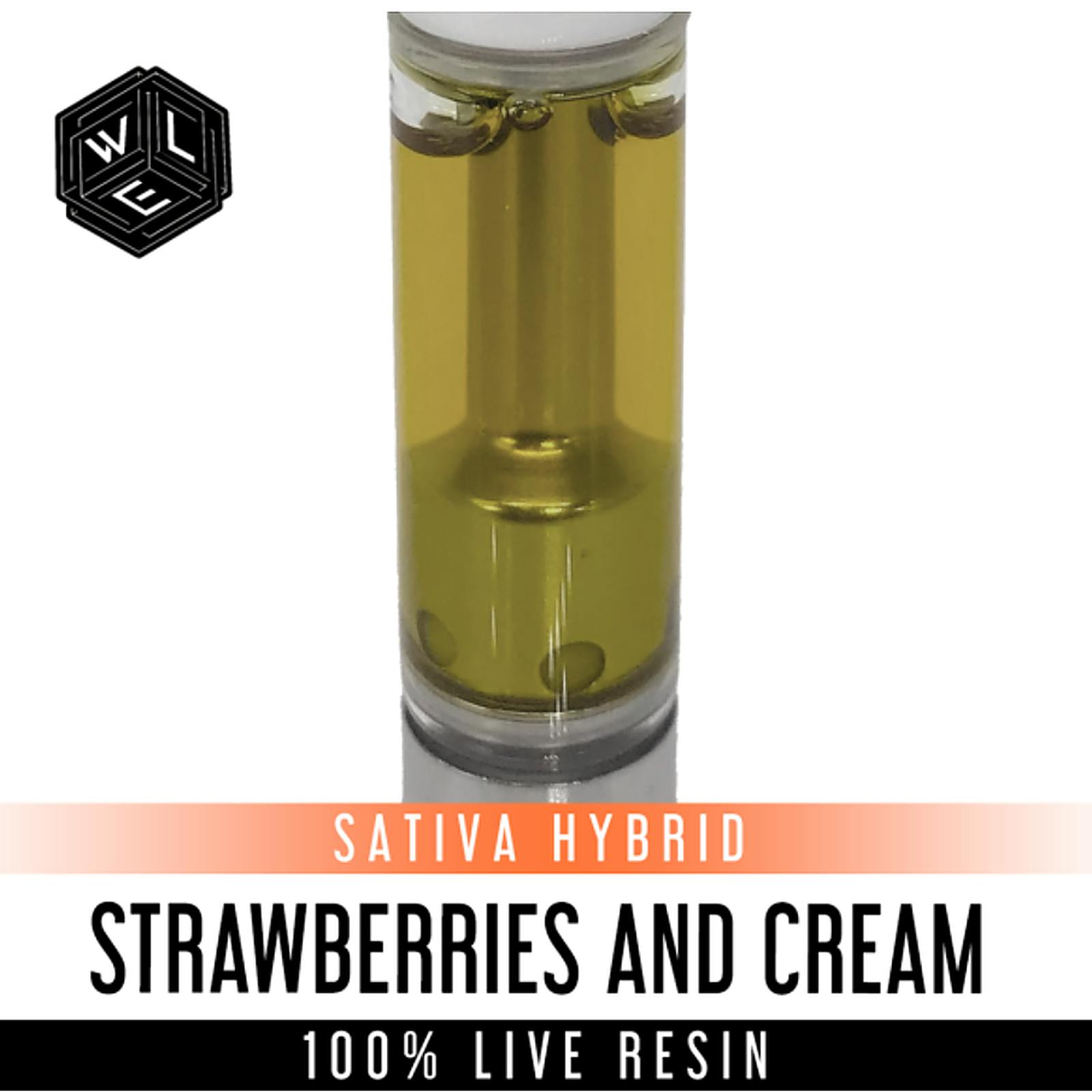 White Label Extracts Strawberries and Cream 100 Live Resin Cartridge