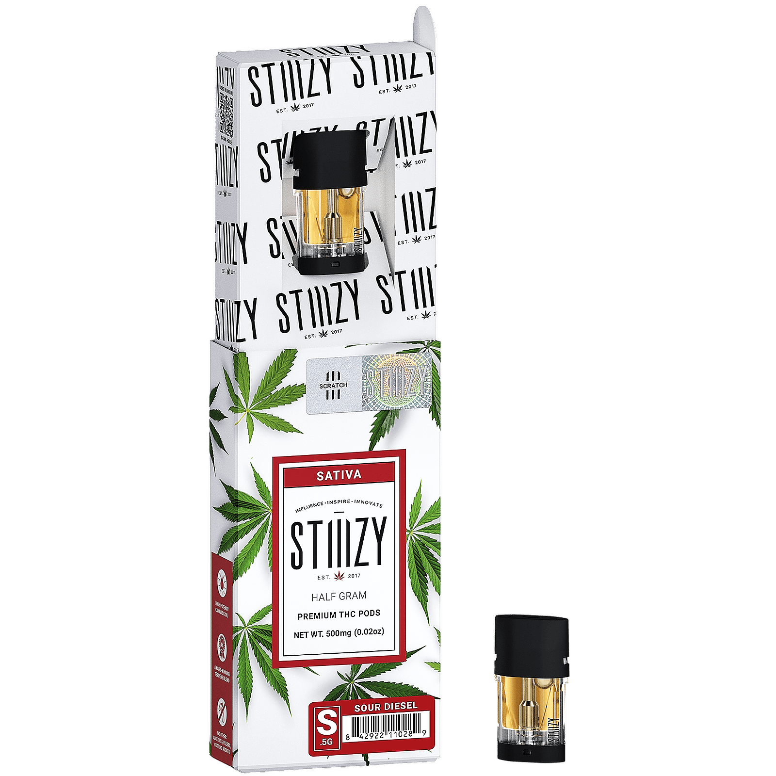 stiiizy-sour-diesel-premium-thc-pod-5g-leafly