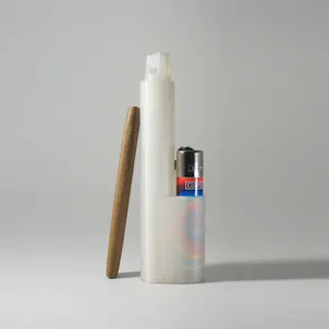 Photo of Glow-in-the-Dark Lighter and Blunt/Joint Travel Case, Neon Blue