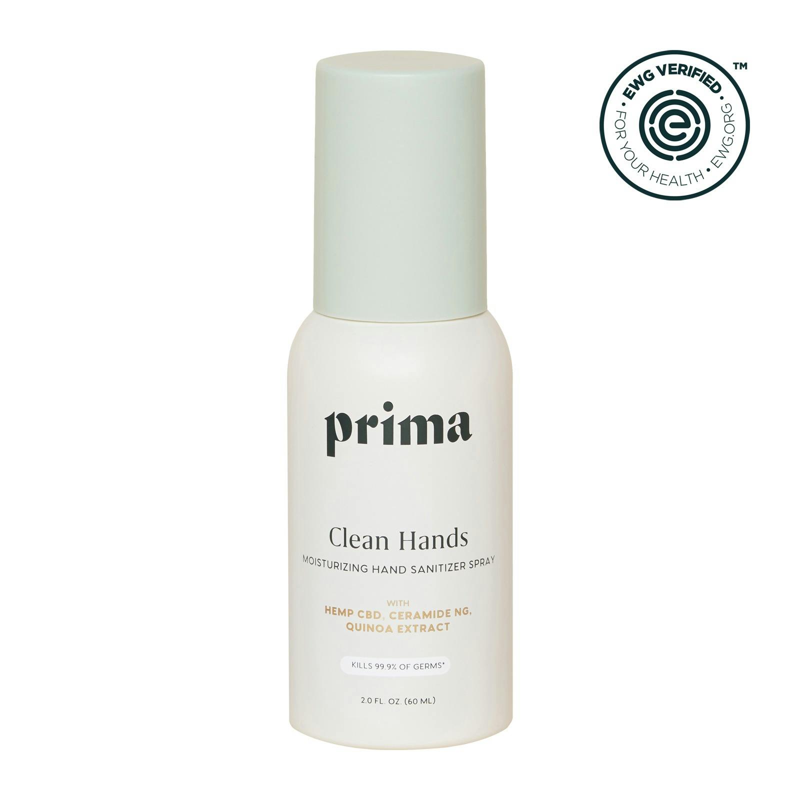 Prima Clean Hands Ultra Hydrating Hand Sanitizer Spray with Ceramides & Aloe Leafly