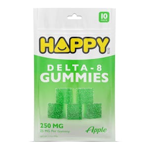 Photo of 10 Pack - Happy Delta - Green Apple Delta 8 Gummies