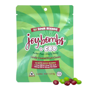 Photo of Joy Bombs + CBD 1:1 Sour Blends - 100mg THC (40pk / 2.5mg THC & 2.5mg CBD ea)