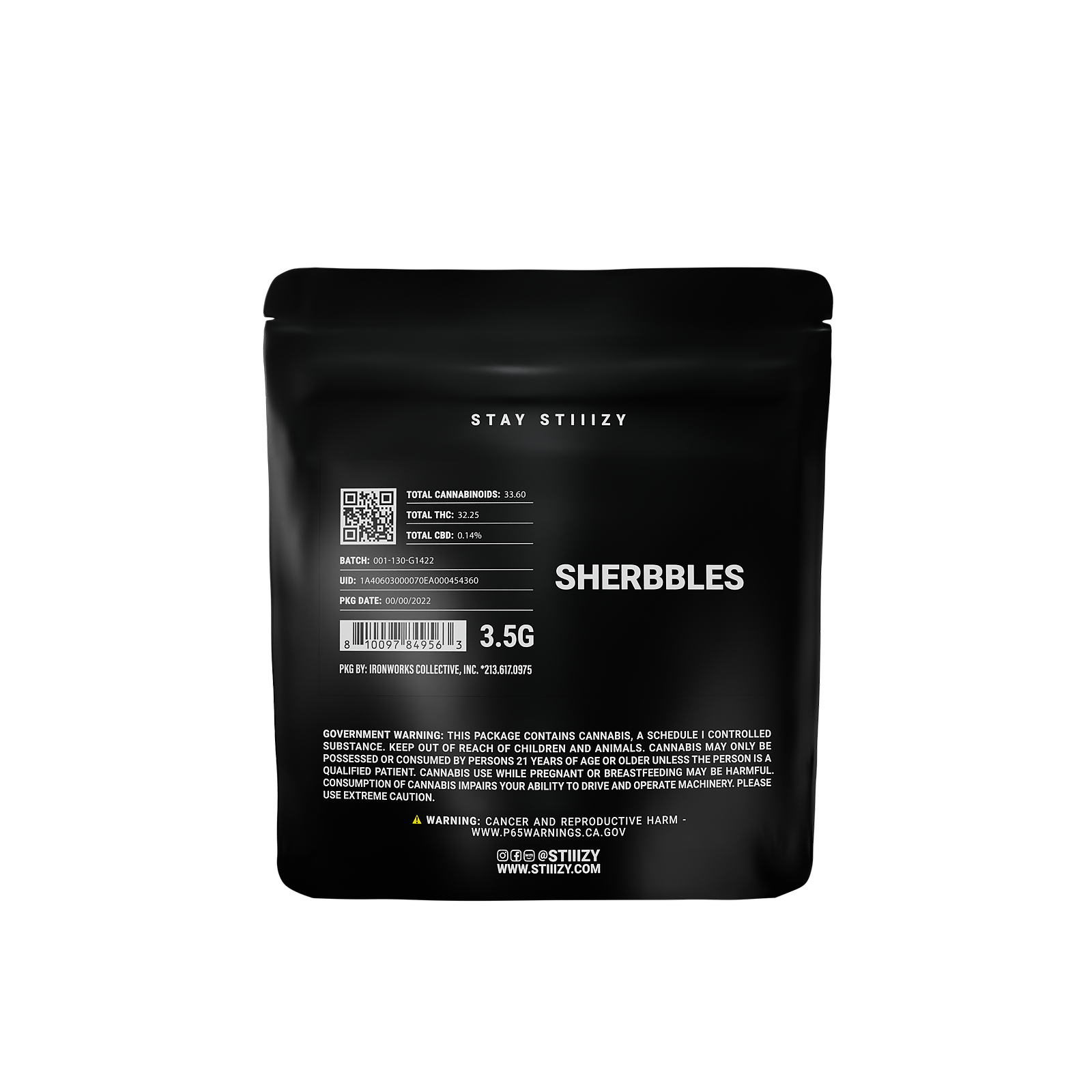 STIIIZY: SHERBBLES - BLACK LABEL 3.5G | Leafly