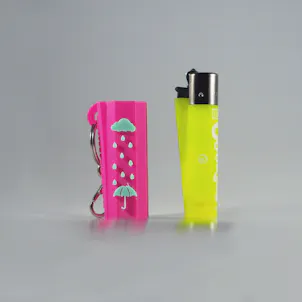 Photo of Terrapin "Pink Rain Clouds" Lighter Case +Keychain *Customizable