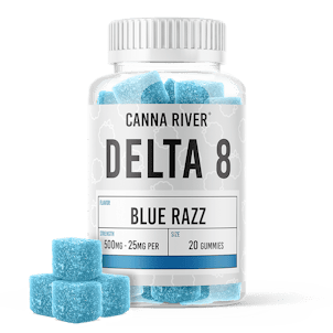Photo of D8 Gummy - Blue Razz / 500mg / 20 Gummies