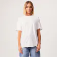 Product image for Afends Womens Slay - THC Essentials - Hemp Oversized T-Shirt - White