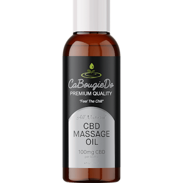 Product image for CaBougieDo Massage Oil with 100 mg CBD and Wooden Case