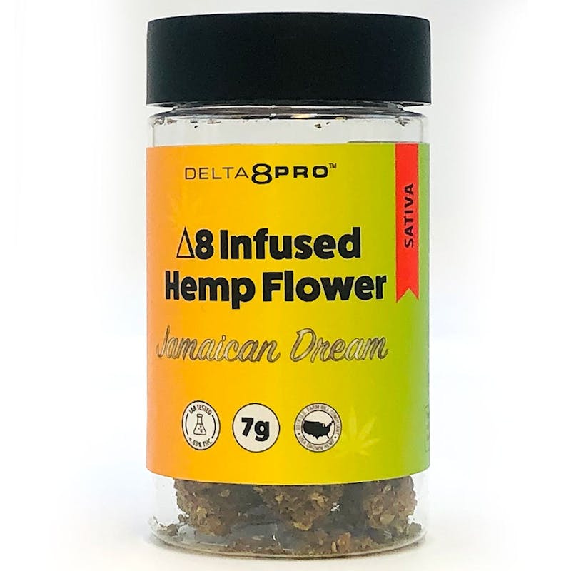 Delta 8 Pro Delta8 THC Infused Hemp Flower 7g Jamaican Dream Leafly
