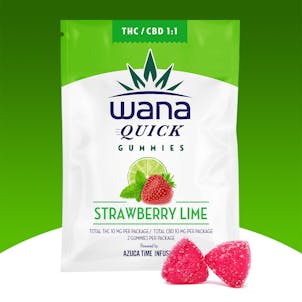 Photo of Wana Quick Strawberry Lime THC/CBD 1:1