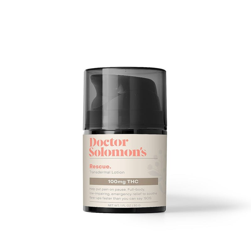 Doctor Solomon's Doctor Solomon's Rescue THC Rich Transdermal Lotion 100mg THC Leafly