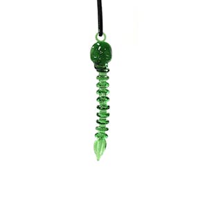 Photo of Skeleton Design Glass Dabber Tool w/ Necklace