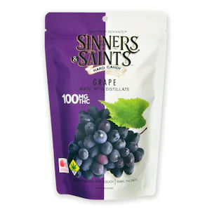 Photo of Sinners & Saints Hard Candy - Grape 100mg 10pk