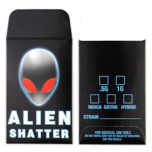 Photo of 25 Alien Shatter Labels Concentrate Packaging Coin Extract Envelopes #095