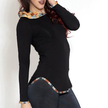 Photo of Jumbie Art Owl Women's Hooded Shirt