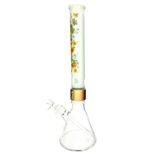 Photo of Prism Pipes 18” Vintage Floral Beaker Bong