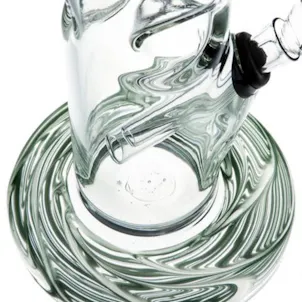Photo of 10" Straight Tube with Raked Colored Glass Accents