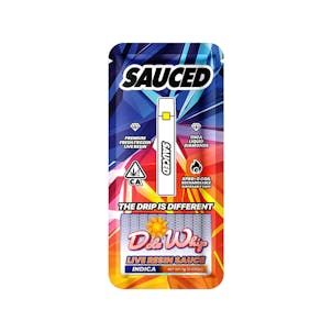 Photo of SAUCED DOLE WHIP Indica . Live Resin Disposable Vape . Dual Airflow Post-less Design