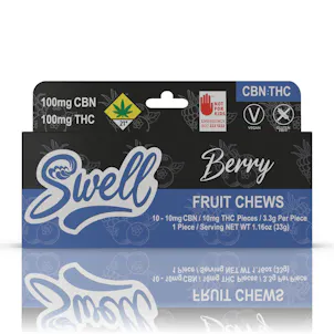 Photo of 1:1 CBN/Indica Berry Fruit Chews 200mg 10-pack