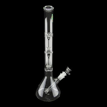 Photo of 16" Double Showerhead Perc Beaker Water Pipe - Made in California