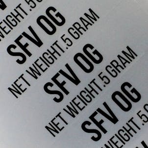 Photo of 100 SFV OG Medical Marijuana Stickers By Shatter Labels RX Strain Flavors for 0.5G STS-021