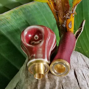 Photo of Hybrid Pipe w/Ceramic and Purpleheart Wood (5 in, 13 cm)