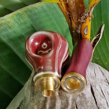 Photo of Hybrid Pipe w/Ceramic and Purpleheart Wood (5 in, 13 cm)